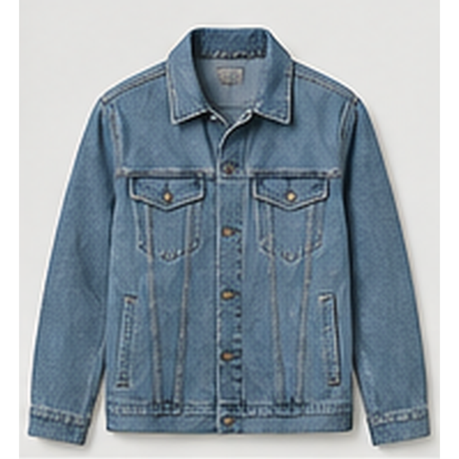 Akumi Studio Denim Jacket front detail.