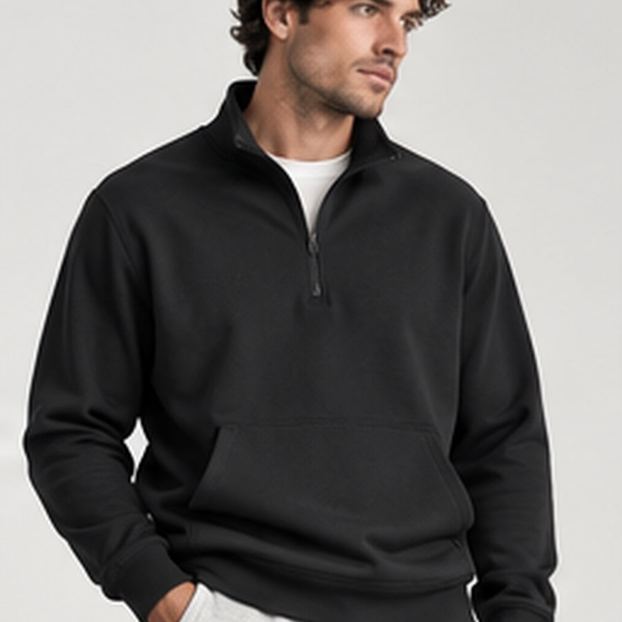 Akumi Studio Half Zip alternate detail.