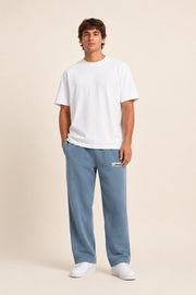 Akumi Tidefade Straight-Leg Sweatpant in Ocean Haze, male model front view