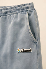 Akumi Tidefade Straight-Leg Sweatpant in Ocean Haze, Akumi logo and pocket detail