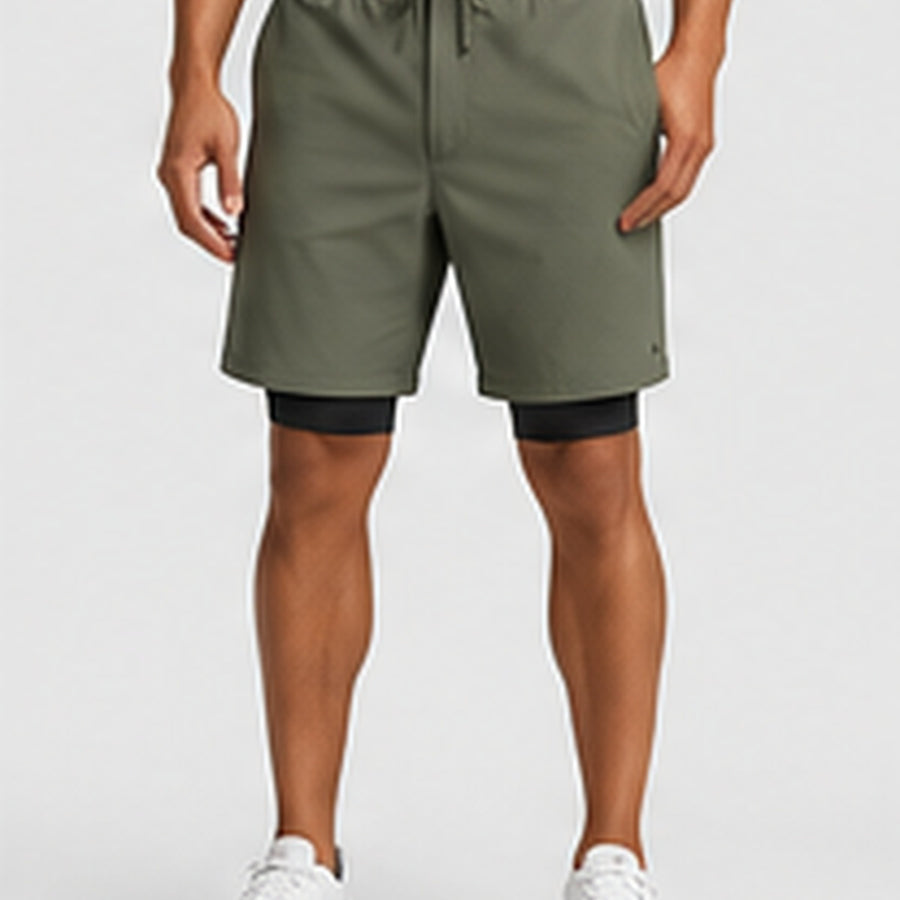 Akumi Vent Training Short Lined 7 inch front detail.