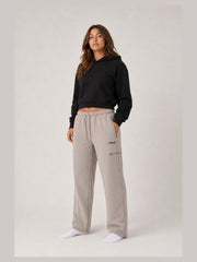 Akumi Waypoint Lightweight Straight-Leg Sweatpant in Canyon Fog, hero front three-quarter studio view