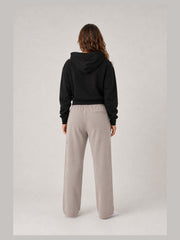Akumi Waypoint Lightweight Straight-Leg Sweatpant in Canyon Fog, back studio view