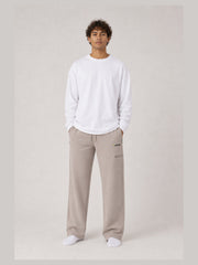 Akumi Waypoint Lightweight Straight-Leg Sweatpant in Canyon Fog, unisex male front studio view