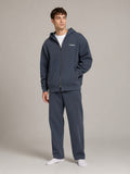 Akumi Waypoint Zip Hoodie in Graphite Sky male front three-quarter studio hero
