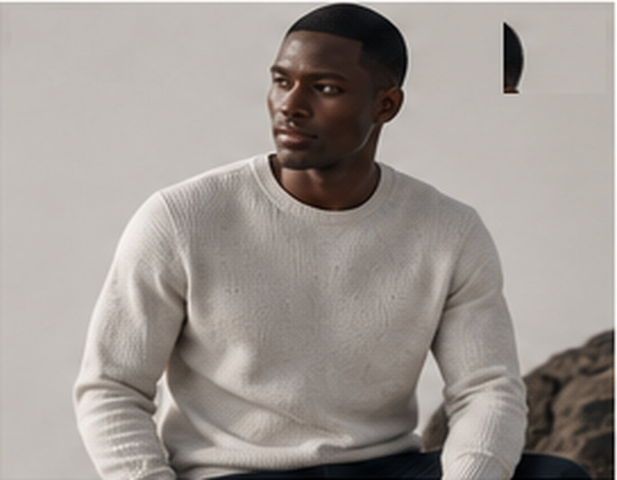 Alpine Waffle Wool Crew outdoor lifestyle view