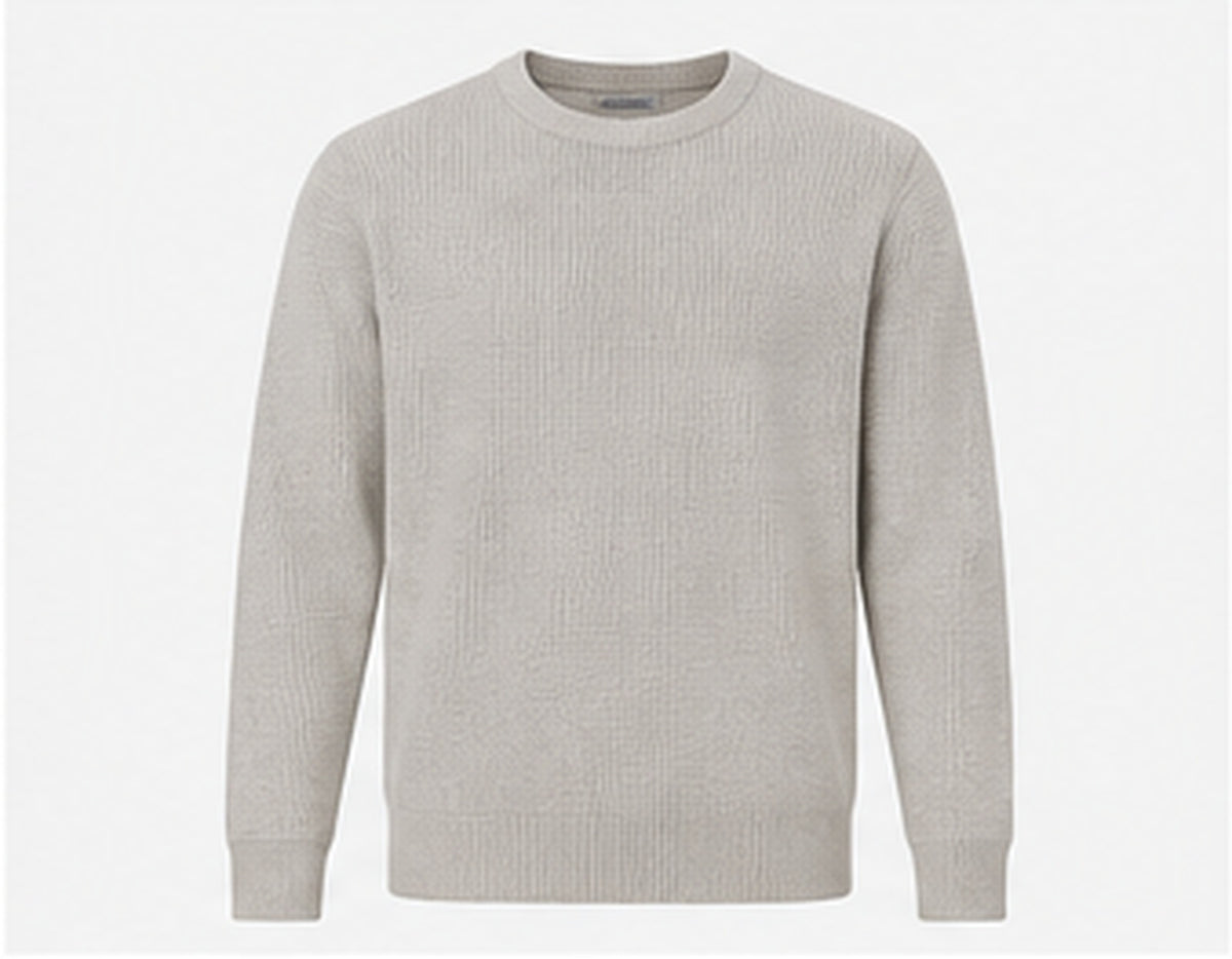 Alpine Waffle Wool Crew in Mushroom studio product image