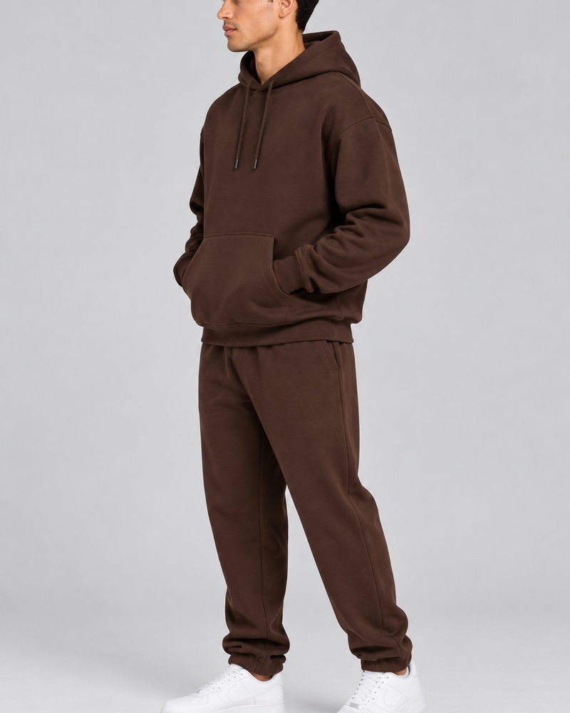 Balance Hoodie brown back view