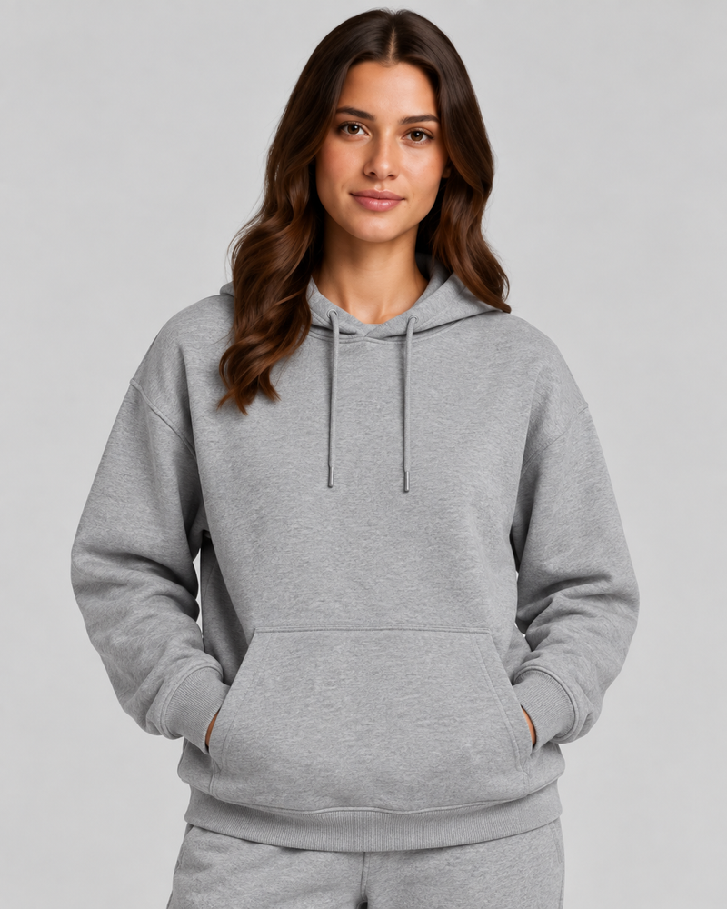Balance Hoodie grey front view