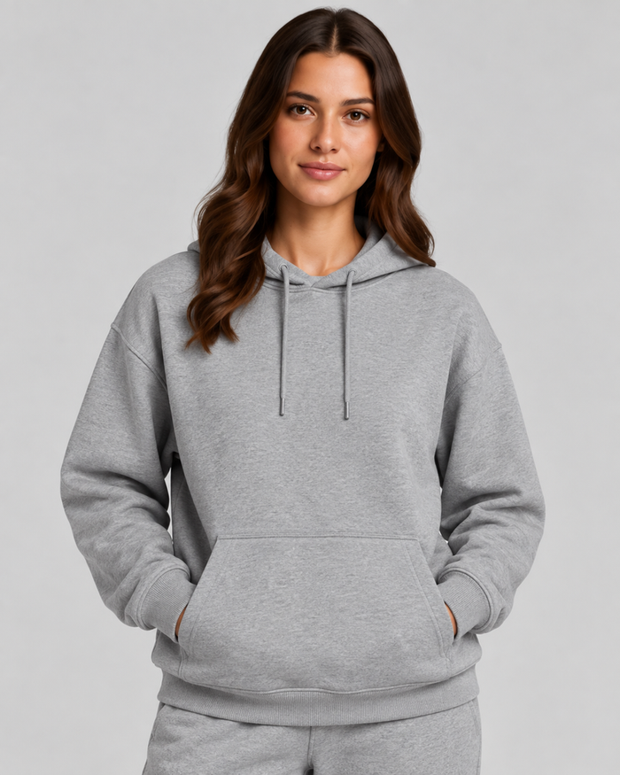 Balance Hoodie grey front view