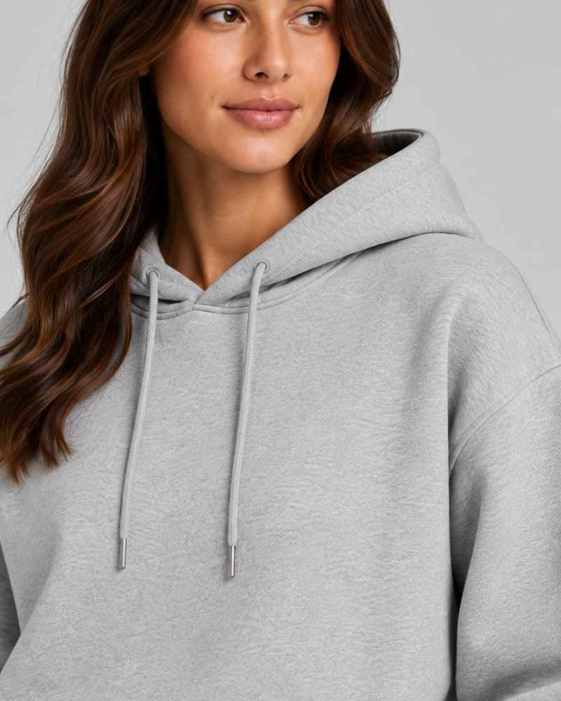 Balance Hoodie grey full-body view