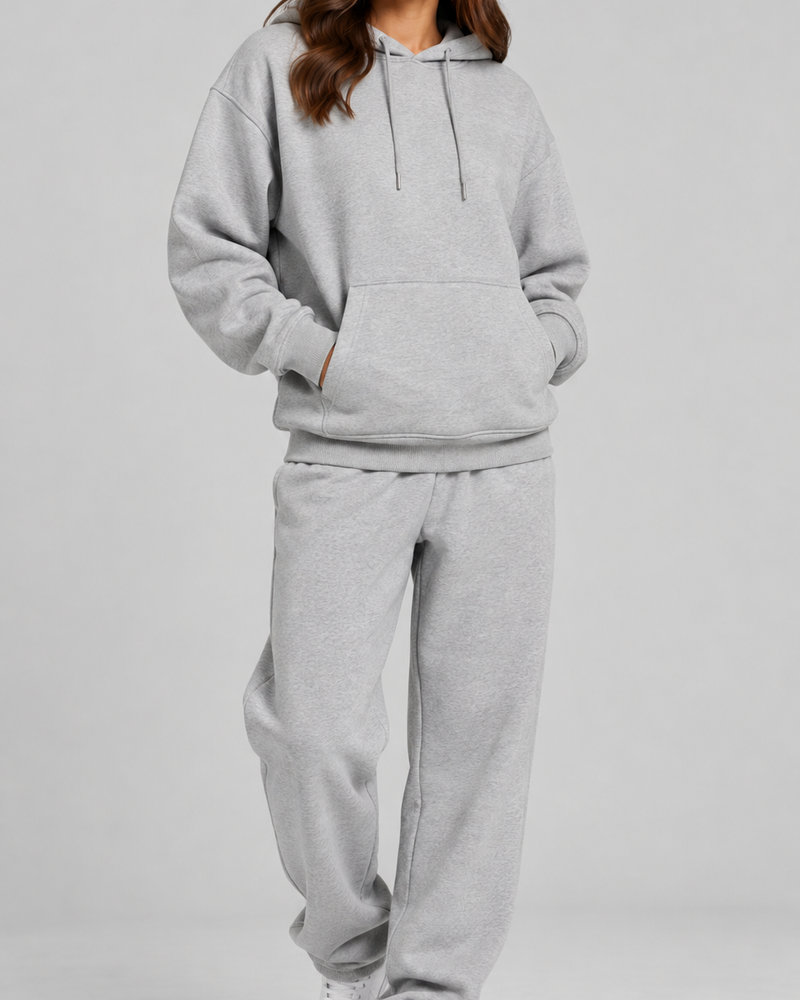 Balance Hoodie grey three-quarter view