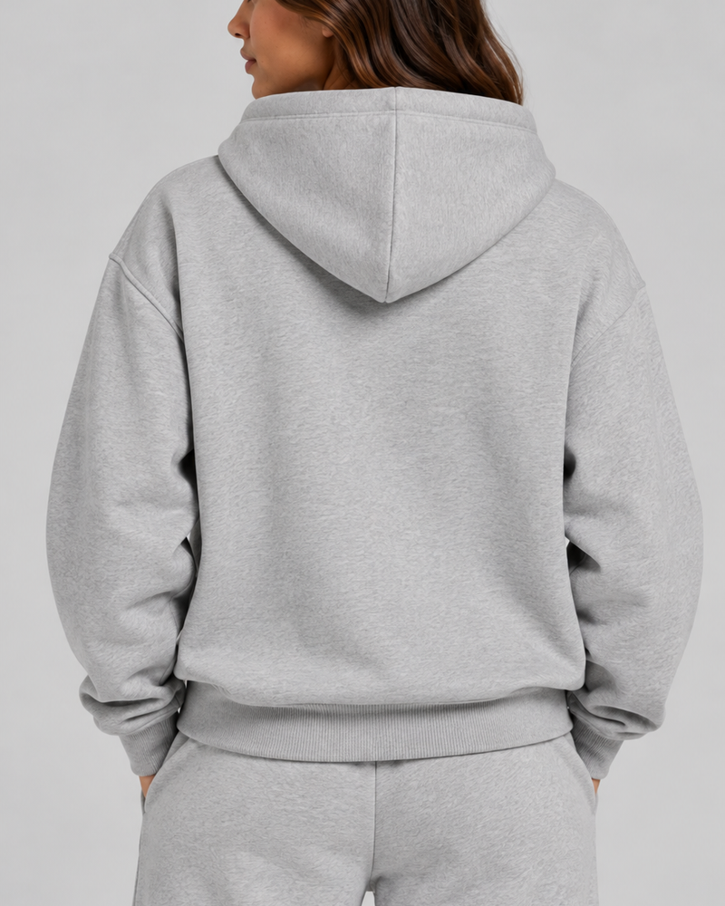 Balance Hoodie grey back view
