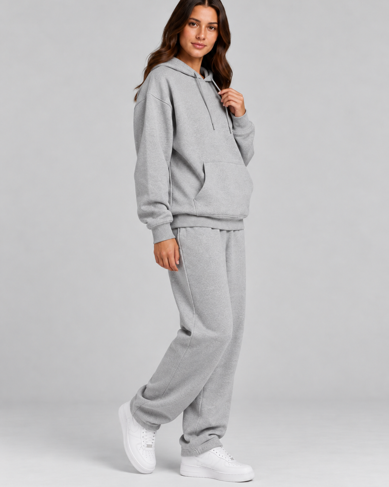 Balance Hoodie grey upper-body detail