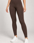 Generated concept: Akumi Contour Panel Legging 28 inch in Espresso, front studio view