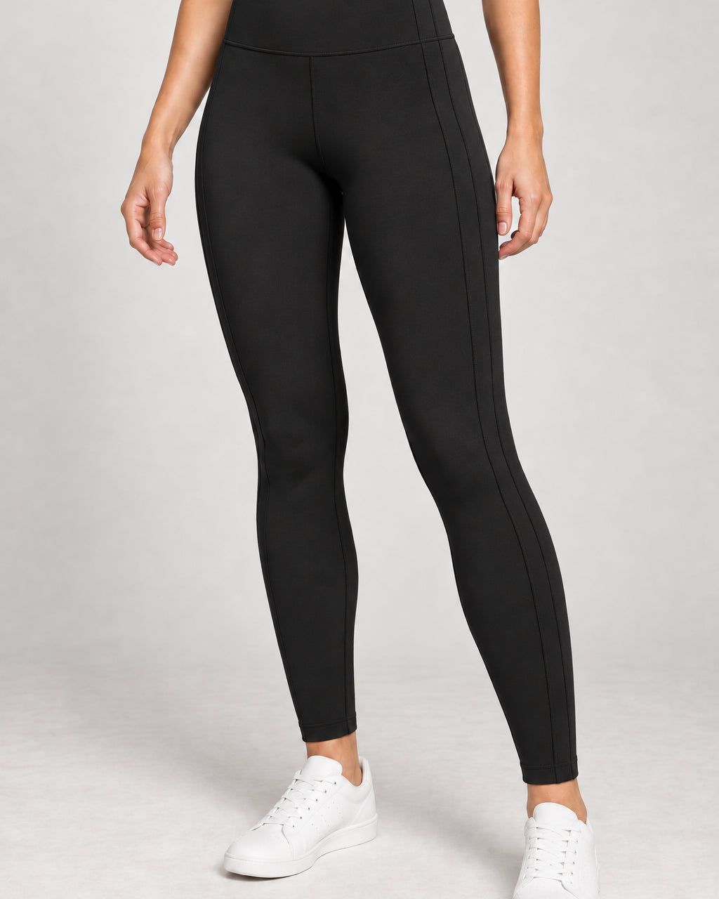 Generated concept: Akumi Contour Panel Legging 28" in Black, front studio view