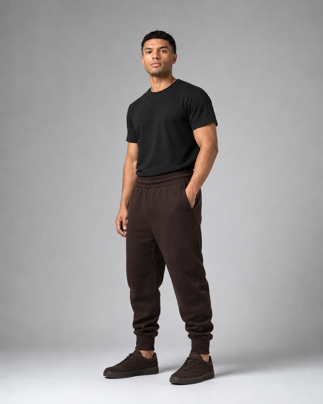 Grounded Heavyweight Sweatpants three-quarter studio view