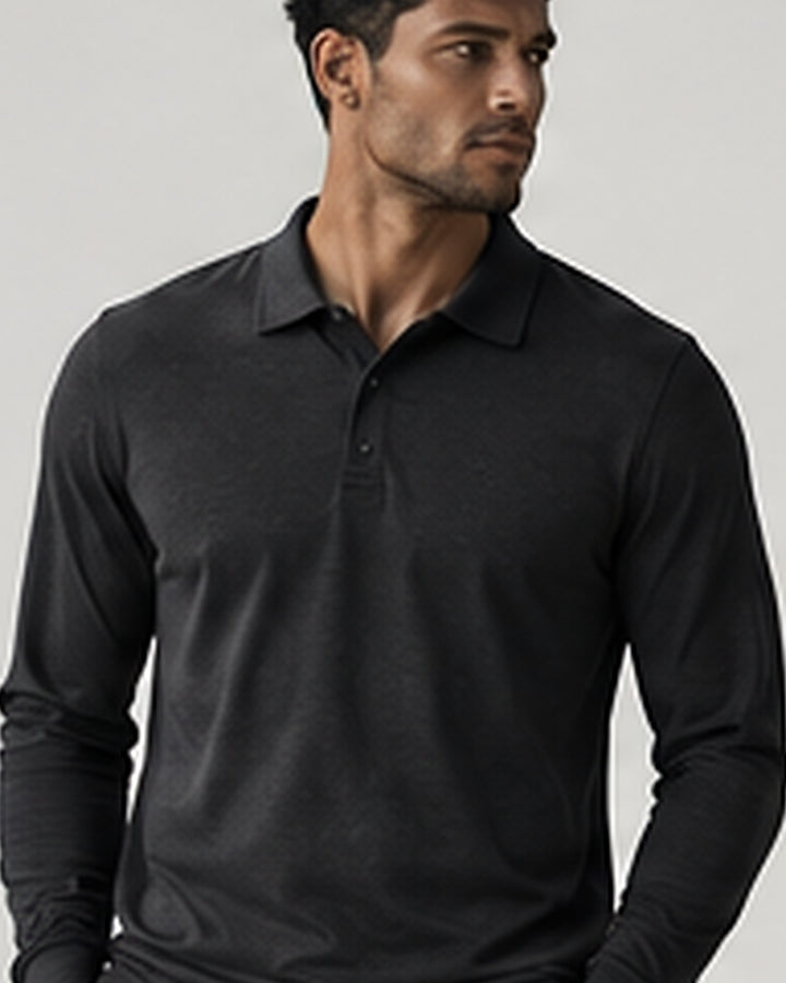 Akumi Motion Long Sleeve Polo alternate detail.