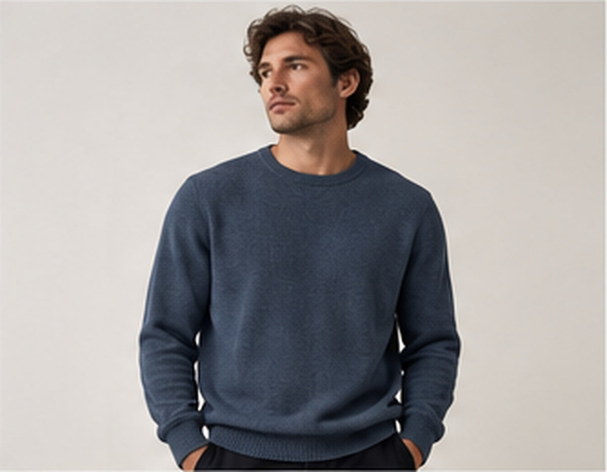 Soft Balance Knit Crew alternate studio editorial view