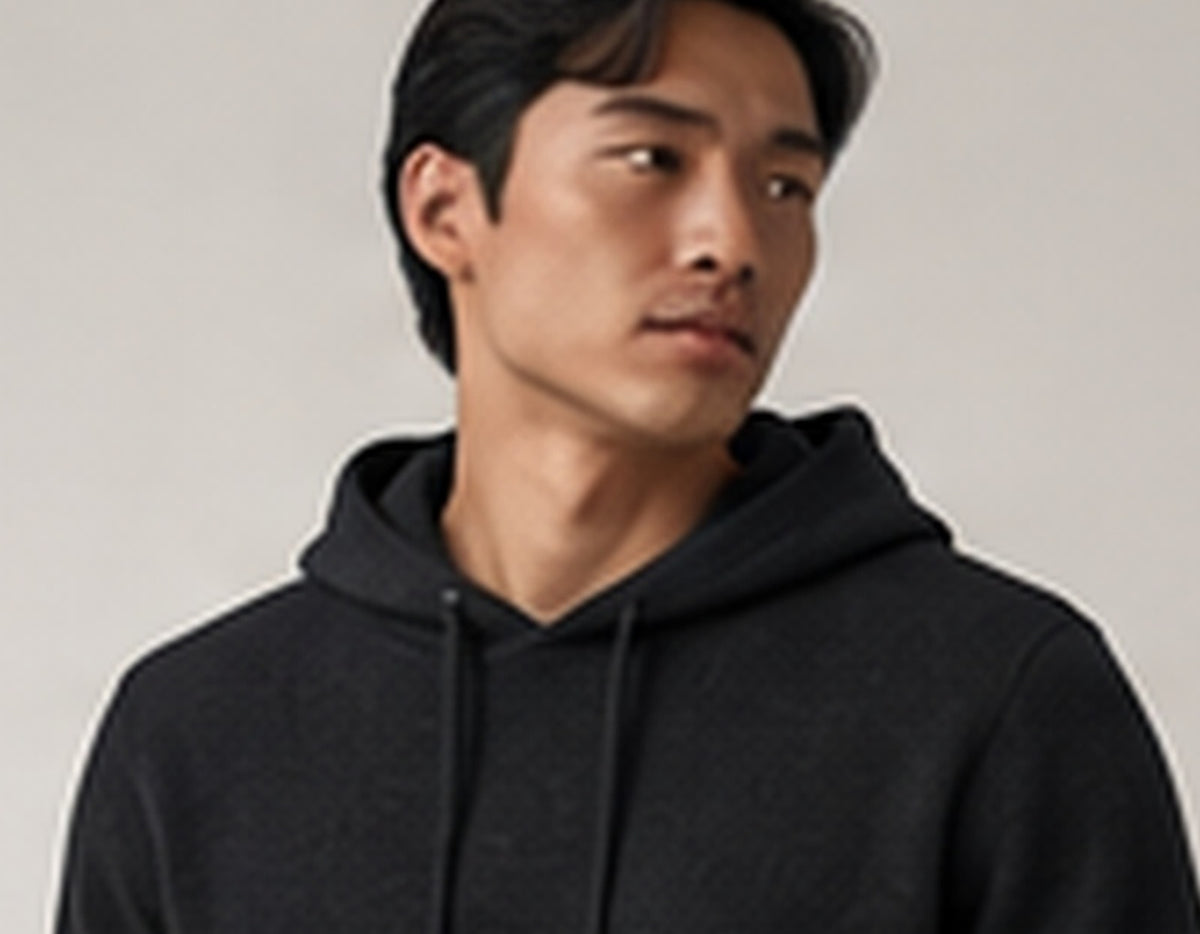Soft Balance Knit Hoodie hood and neckline detail