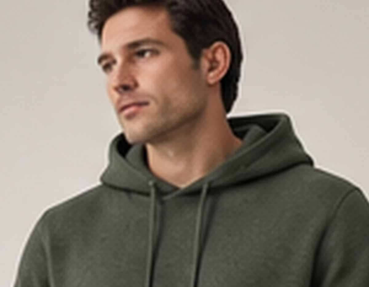 Solace Recycled Wool Hoodie hood and neckline detail