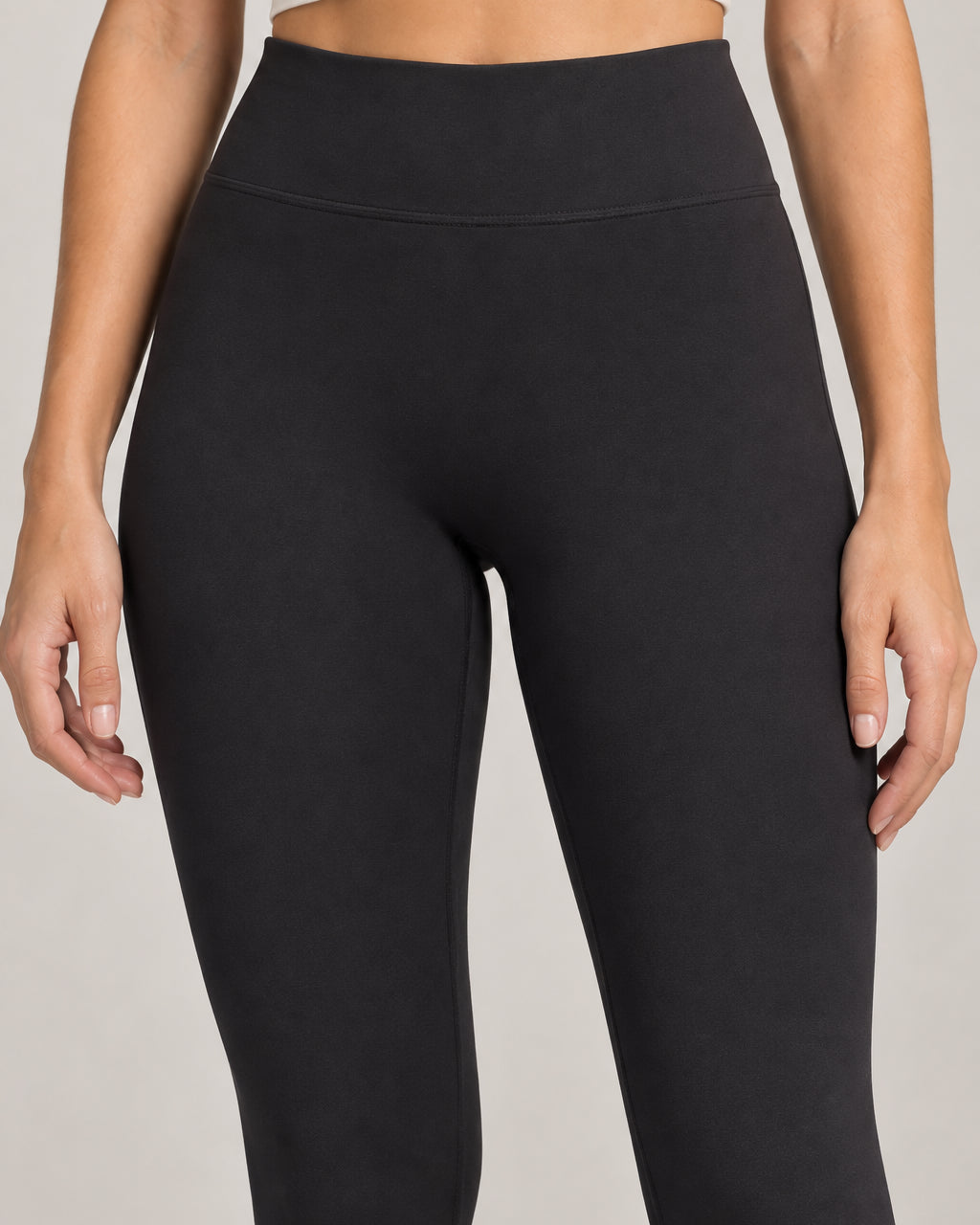 Generated concept: Akumi Still High-Rise Legging 25" in Black, waistband and smooth front detail