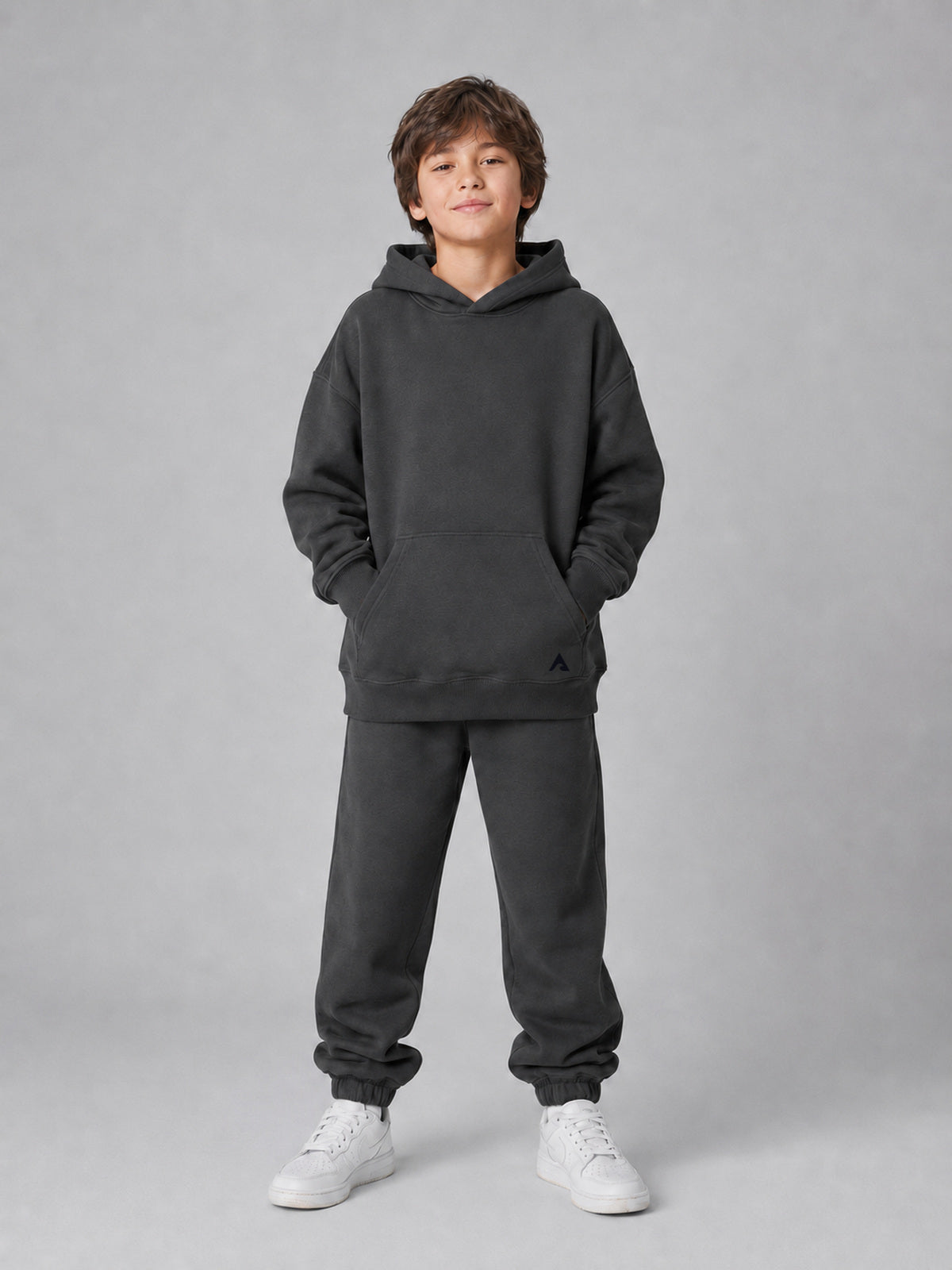 Stillform Kids Hoodie front studio view