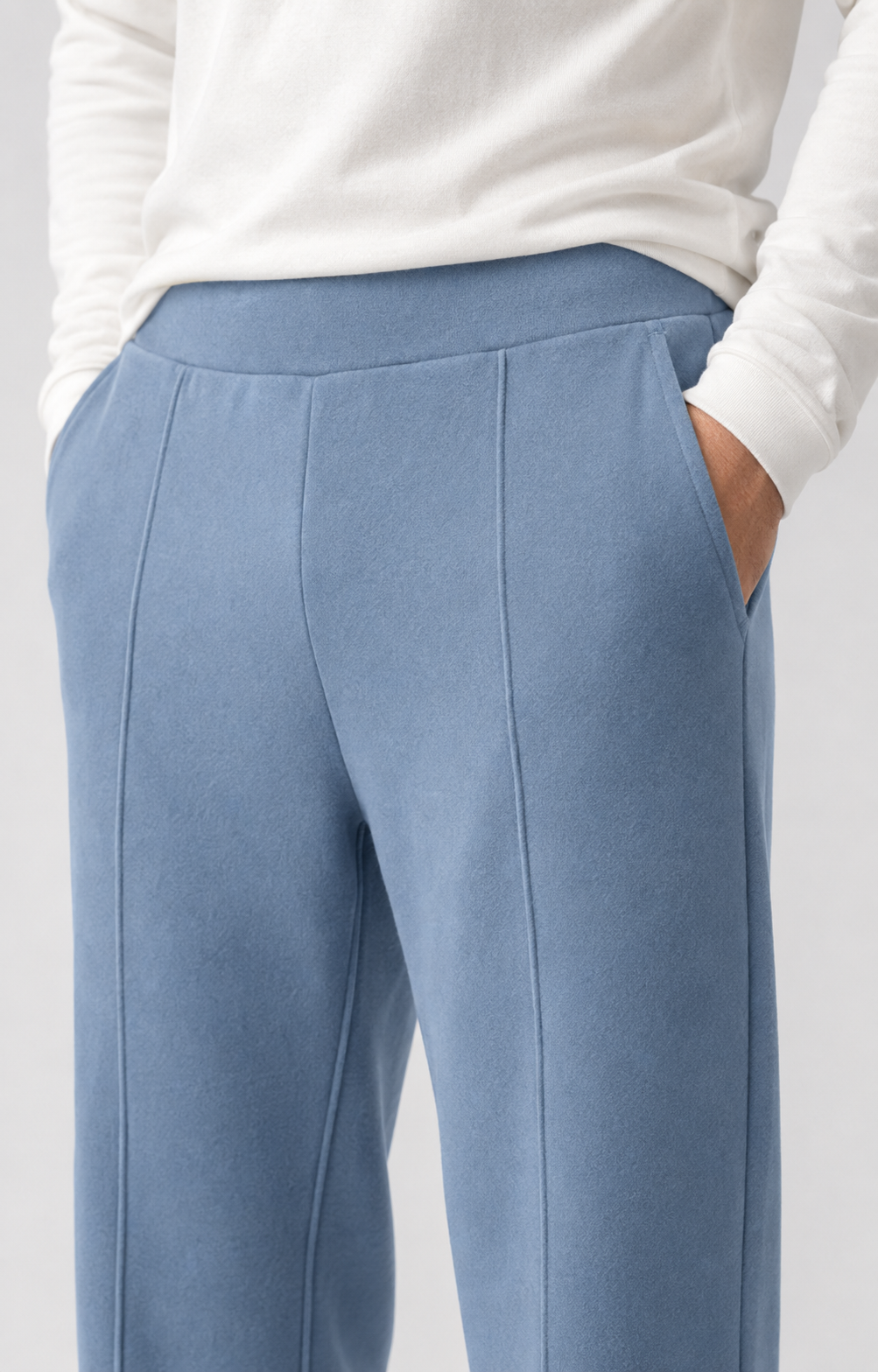 Stillform Straight Leg Sweatpants waistband and pocket detail