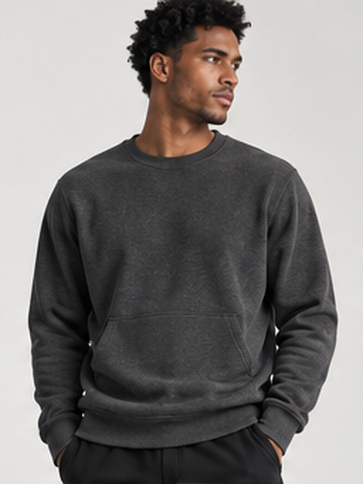 Studio Fleece Crew alternate studio view