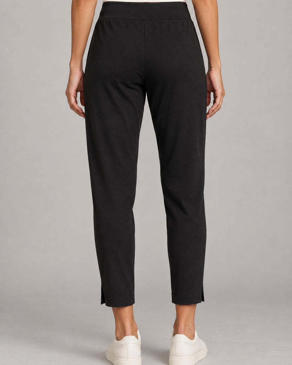 Women's Softline Ankle Sweatpant in Onyx, rear studio concept mockup