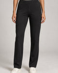 Akumi Women's Softline Straight-Leg Pant in Onyx, front studio concept mockup