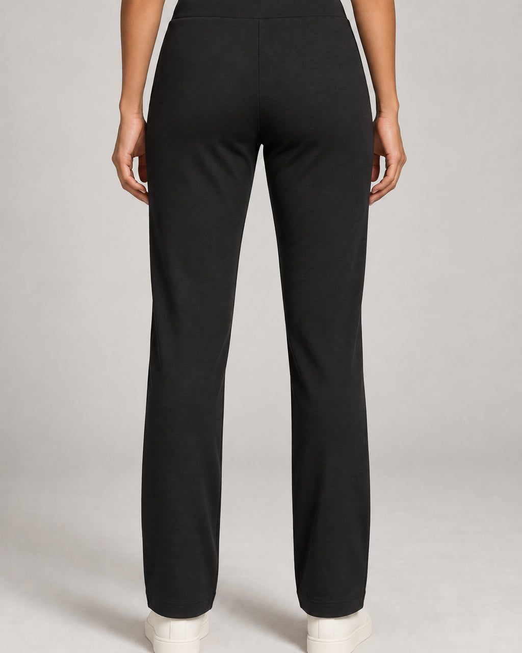 Women's Softline Straight-Leg Pant in Onyx, rear studio concept mockup